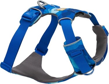 Ruffwear Front Range Dog Harness Reflective Soft Padded Everyday Harness with Dual Leash Clips Adjustable and Lightweight Fit for Training or Walking for All Dogs Coastal Mountains Medium