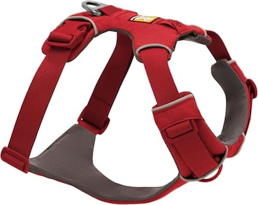 Ruffwear Front Range Dog Harness Reflective Soft Padded Everyday Harness with Dual Leash Clips Adjustable and Lightweight Fit for Training or Walking for All Dogs Red Canyon LargeXLarge