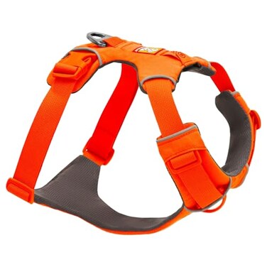 Ruffwear Front Range Dog Harness Reflective Soft Padded Everyday Harness with Dual Leash Clips Adjustable and Lightweight Fit for Training or Walking for All Dogs Blaze Orange Small