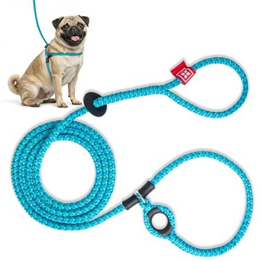 Harness Lead No Pull Dog Harness and Leash Set Anti Pull Dog Harness for All Breeds and Sizes OnePiece Cushioned Rope Design Safely Prevents Escaping and Pulling SmallMedium BlueMulti