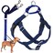 2 Hounds Design Freedom No Pull Dog Harness Adjustable Harness and Leash Set Easy Walking Comfortable Control Fits Small Medium Large Dogs Solid Colors Made in USA 58 XS Navy