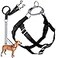 2 Hounds Design Freedom No Pull Dog Harness Adjustable Harness and Leash Set Easy Walking Comfortable Control Fits Small Medium Large Dogs Solid Colors Made in USA 58 XS Black