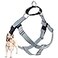 2 Hounds Design Freedom No Pull Dog Harness Adjustable Harness Easy Walking Comfortable Control Fits Small Medium Large Dogs Solid Colors Made in USA 58 SM Silver