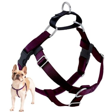 2 Hounds Design Freedom No Pull Dog Harness Adjustable Harness Easy Walking Comfortable Control Fits Small Medium Large Dogs Solid Colors Made in USA 58 XS Burgundy