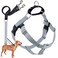 2 Hounds Design Freedom No Pull Dog Harness Adjustable Harness and Leash Set Easy Walking Comfortable Control Fits Small Medium Large Dogs Solid Colors Made in USA 58 MD Silver