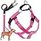 2 Hounds Design Freedom No Pull Dog Harness Adjustable Harness and Leash Set Easy Walking Comfortable Control Fits Small Medium Large Dogs Solid Colors Made in USA 58 SM Hot Pink