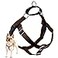 2 Hounds Design Freedom No Pull Dog Harness Adjustable Harness Easy Walking Comfortable Control Fits Small Medium Large Dogs Solid Colors Made in USA 1 MD Brown