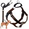 2 Hounds Design Freedom No Pull Dog Harness Adjustable Harness and Leash Set Easy Walking Comfortable Control Fits Small Medium Large Dogs Solid Colors Made in USA 58 XS Brown