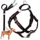 2 Hounds Design Freedom No Pull Dog Harness Adjustable Harness and Leash Set Easy Walking Comfortable Control Fits Small Medium Large Dogs Solid Colors Made in USA 58 SM Brown