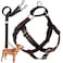 2 Hounds Design Freedom No Pull Dog Harness Adjustable Harness and Leash Set Easy Walking Comfortable Control Fits Small Medium Large Dogs Solid Colors Made in USA 58 SM Brown