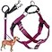 2 Hounds Design Freedom No Pull Dog Harness Adjustable Harness and Leash Set Easy Walking Comfortable Control Fits Small Medium Large Dogs Solid Colors Made in USA 1 LG Raspberry