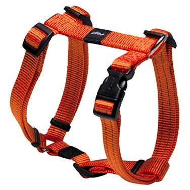 Rogz Reflective Adjustable Dog H Harness for Small to Medium Dogs matching collar and leash available Orange