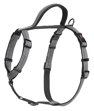 HALTI Walking Harness Lightweight Dog Harness with Handle Reflective Adjustable Ideal for Puppy Walks Suitable for Medium Dogs and Puppies Size M Black
