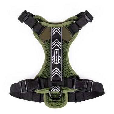 Wilderdog Lightweight Dog Harness with Reflective Straps Medium Olive