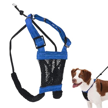 Sporn No Pull Dog Harness Durable Nylon Mesh Harness for Medium Dogs No Choke Design Padded Restraint Sleeves Adjustable Fit Easy OnOff Ideal for Medium Breeds Blue