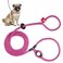 Harness Lead No Pull Dog Harness and Leash Set Anti Pull Dog Harness OnePiece Cushioned Rope Safely Prevents Escaping and Pulling SmallMedium PinkPurple