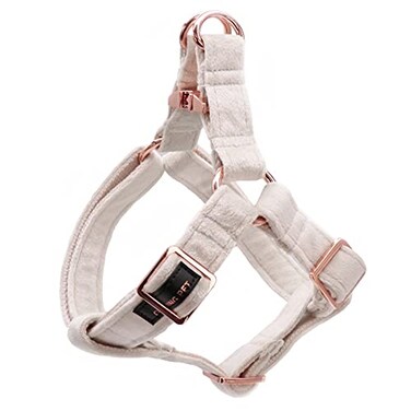 ARING PET Dog Halter Harness Velvet Dog Harness Adjustable No Pull White Dogs Halter Harness Medium Pack of 1
