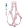AaufiLux Soft Leather No Pull Dog Harness Adjustable Step in Dog Harness with Rose Gold Heavy Duty Metal Buckle Freedom Nylon Dog Halter Vests for Small Medium Large Dogs Easy Walking Training PinkM