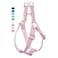 AaufiLux Soft Leather No Pull Dog Harness Adjustable Step in Dog Harness with Rose Gold Heavy Duty Metal Buckle Freedom Nylon Dog Halter Vests for Small Medium Large Dogs Easy Walking Training PinkM