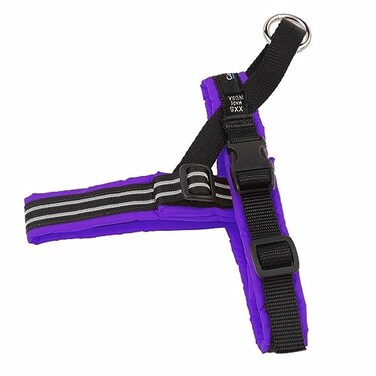 ComfortFlex Sport Dog Harness NoChoke Fully Padded NonChafing Harness with Control Handle Reflective Lightweight Adjustable for Active Dogs XSmall Purple