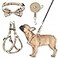 BINGPET Dog Harness Collar Leash SetAdjustable No Pull Escape Proof Small Dog HarnessClassic Plaid Puppy Harness and Leash Set for Small Medium Large Dogs Training Easy Walk RunningBeigeS