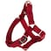 ARING PET Velvet Dog Halter HarnessSoft Heavy Duty Dog Halter Harness Adjustable No Pull Red Velvet Dog Harness for Small Medium Large Dogs