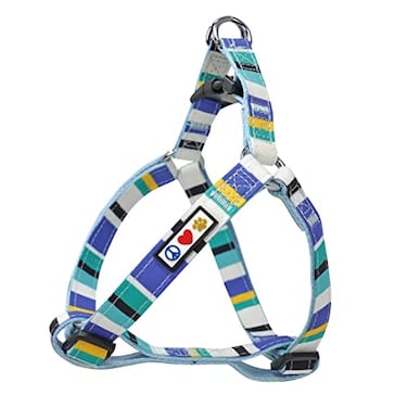Pawtitas Multicolor Stepin Dog Harness Adjustable NoPull Vest for Puppies to Seniors Safe Comfortable S BlueTealYellow