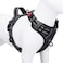 PHOEPET No Pull Dog Harnesses for Small Dogs Reflective Adjustable Front Clip Vest with Handle 2 Metal Rings 3 Buckles Easy to Put on Take OffXS Black