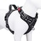 PHOEPET No Pull Dog Harnesses for Small Dogs Reflective Adjustable Front Clip Vest with Handle 2 Metal Rings 3 Buckles Easy to Put on Take OffXS Black