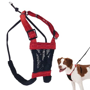 Sporn No Pull Dog Harness Durable Nylon Mesh Harness for Medium Dogs No Choke Design Padded Restraint Sleeves Adjustable Fit Easy OnOff Ideal for Medium Breeds Red