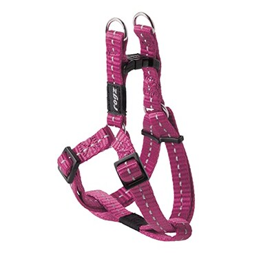 Rogz Reflective Stepin Adjustable Harness for Small Dogs matching collar and lead available Pink
