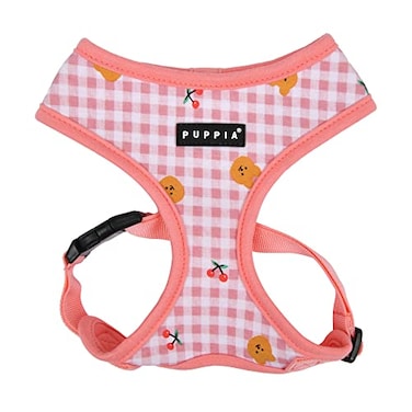 Puppia Spring and Summer Fashion OverTheHead Dog Harness Indian PinkBaba Small