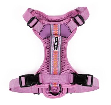 Wilderdog Lightweight Dog Harness with Reflective Straps Medium Lilac