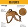 Carhartt Nylon Duck No Pull Dog Harness Fully Adjustable Dog Harness with Quick Control Handle and Reflective Accents Deep Wine Medium
