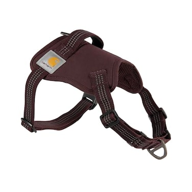Carhartt Nylon Duck No Pull Dog Harness Fully Adjustable Dog Harness with Quick Control Handle and Reflective Accents Deep Wine Medium