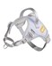 DF No Pull Stepin Martingale Dog Harness Help Stop Pulling Choking Reflective Adjustable Front Clip Harness with Lift Handle Tactical Silent Metal Buckle Gray 34 Front Chest 118130