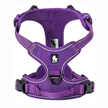 TRUE LOVE Truelove Adjustable NoPull Dog Harness Reflective Pup Vest Harnesses Comfortable Control Brilliant Colors TLH5651PurpleM