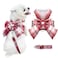 AXIIJGL Dog Harness for Small Dogs With Bow and DRing Soft Mesh Adjustable Set for Girl Puppies Pet Harness and Leash