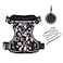 Petmolico Dog Harness for Small Dogs Cute Harness Vest with Two Leash Clips and Soft Handle Reflective Easy Walk Puppy Vest Black Peach Medium