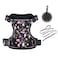 Petmolico Dog Harness for Small Dogs Cute Harness Vest with Two Leash Clips and Soft Handle Reflective Easy Walk Puppy Vest Black Peach Medium