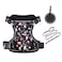 Petmolico Dog Harness for Small Dogs Cute Harness Vest with Two Leash Clips and Soft Handle Reflective Easy Walk Puppy Vest Black Peach Medium