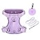 Petmolico Dog Harness for Small Dogs Cute Harness Vest with Two Leash Clips and Soft Handle Reflective Easy Walk Puppy Vest Light Purple Small