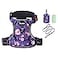 Petmolico No Pull Dog Harness Set with Leash Attachment Easy Control Handle Reflective Harness Vest Small Breed Puppy Vest and Leash Set with Poop Bag Holder Medium Purple Peach