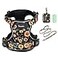 Petmolico No Pull Dog Harness Set 2 Leash Attchment Easy Control Handle Reflective Vest Dog Harness Breed Small Dogs Harness and Leash Set with Poop Bag HolderS Sunflower