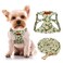 CHEDE No Pull Floral Pattern Dog Harness Lightweight and Soft Harness Adjustable Small Dog Harness and Leash Set with Dog Leash Suitable for Puppy Small and MediumSized Dog XS Green Daisy
