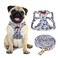 CHEDE No Pull Floral Pattern Dog Harness Lightweight and Soft Harness Adjustable Small Dog Harness and Leash Set with Dog Leash Suitable for Puppy Small and MediumSized Dog S Purple Daisy