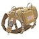 Forestpaw Dog Harness for Large DogsTactical Dog Harness with HandleNo Pull Military Style Service Dog Vest with Pockets Adjustable for Walking TrainingBrownChest 2740