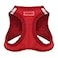 Best Pet Supplies All Weather Plush Reflective No Pull Harness for Small Medium Dogs Cats Secure with Hook Loop Fastener Buckle Double DRings Red Corduroy M
