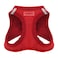 Best Pet Supplies All Weather Plush Reflective No Pull Harness for Small Medium Dogs Cats Secure with Hook Loop Fastener Buckle Double DRings Red Corduroy M