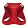 Best Pet Supplies All Weather Plush Reflective No Pull Harness for Small Medium Dogs Cats Secure with Hook Loop Fastener Buckle Double DRings Red Corduroy M